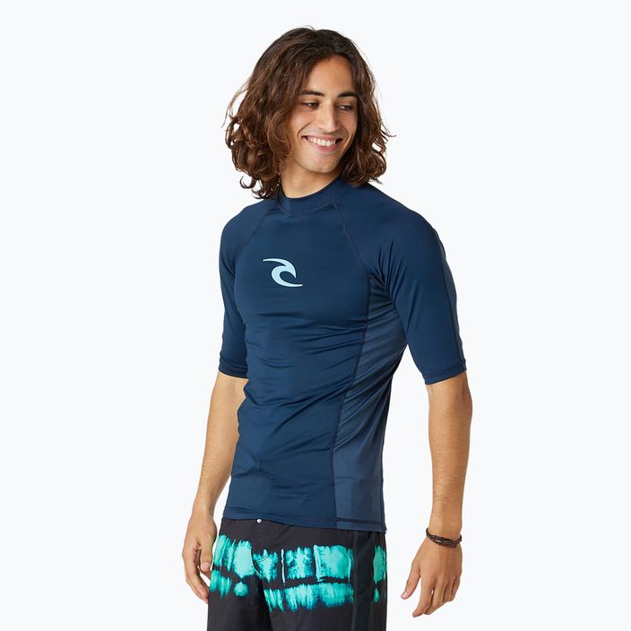 Camicia da bagno Rip Curl Waves Upf Perf S/S da uomo, blu scuro 3