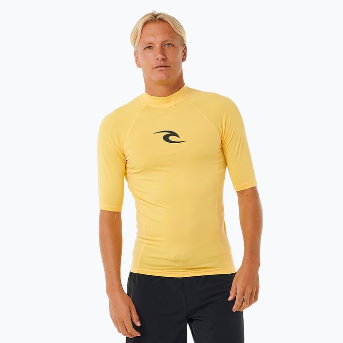Camicia da bagno Rip Curl Waves Upf Perf S/S uomo giallo