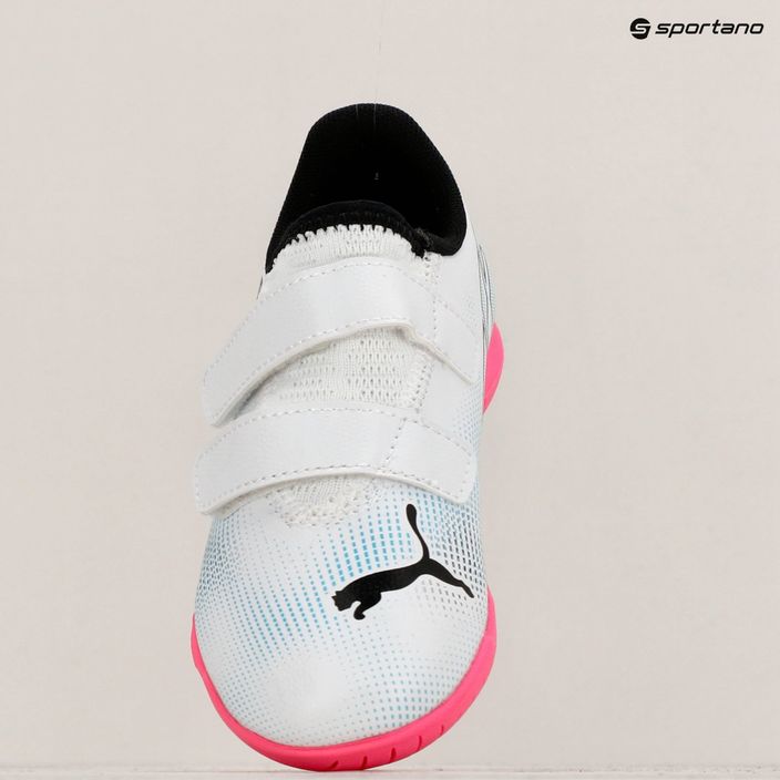 PUMA Future 7 Play IT V scarpe da calcio per bambini puma bianco/puma nero/rosa 11