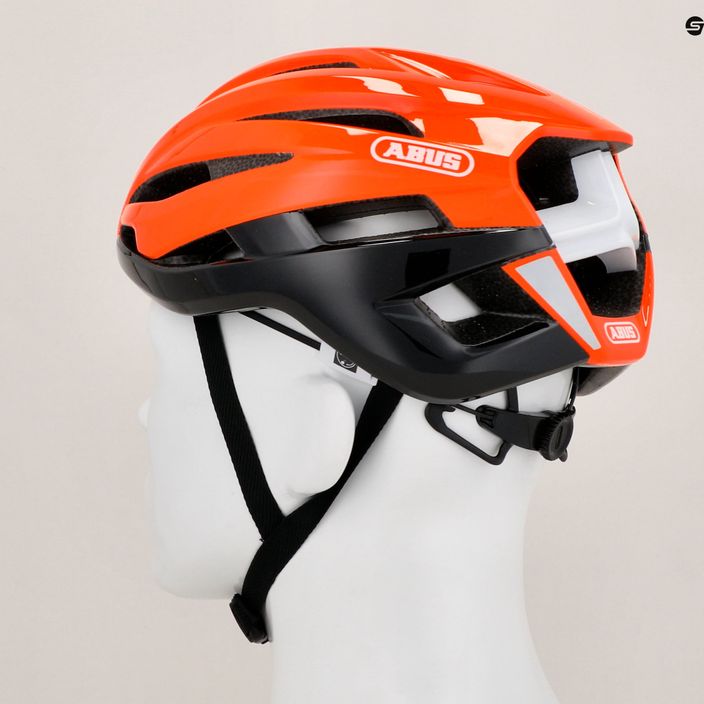 Casco da bicicletta ABUS StormChaser arancione con gambero 9