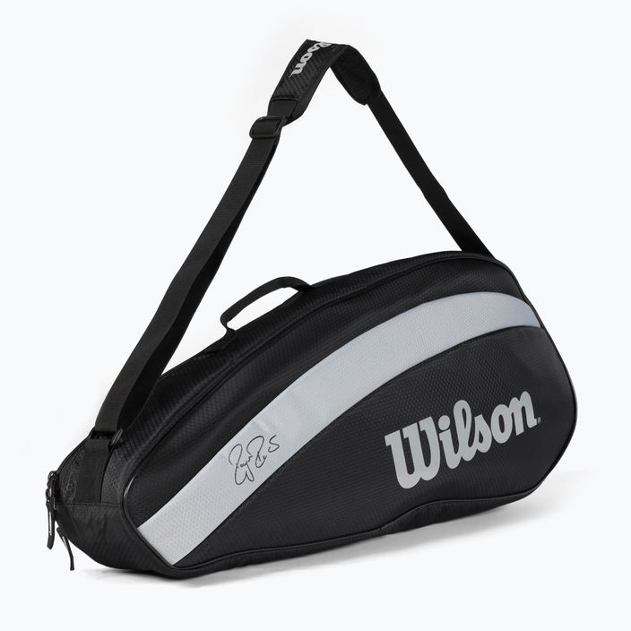 Wilson RF Team 3 Pack borsa da tennis bianca e nera WR8005801