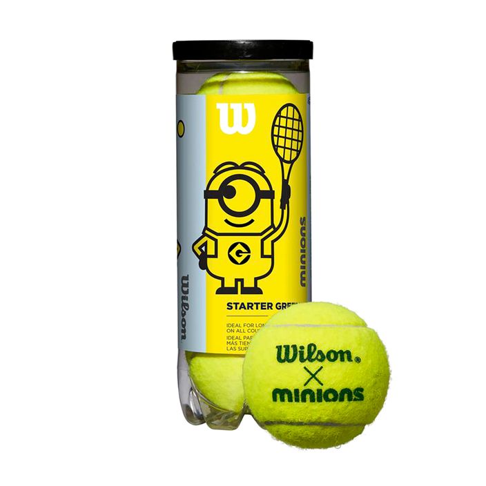 Palline da tennis Wilson Minions Stage 1 per bambini 3 pezzi giallo WR8202501 2