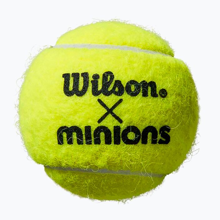 Palline da tennis Wilson Minions Tennis per bambini 3 pezzi giallo WR8202401 4