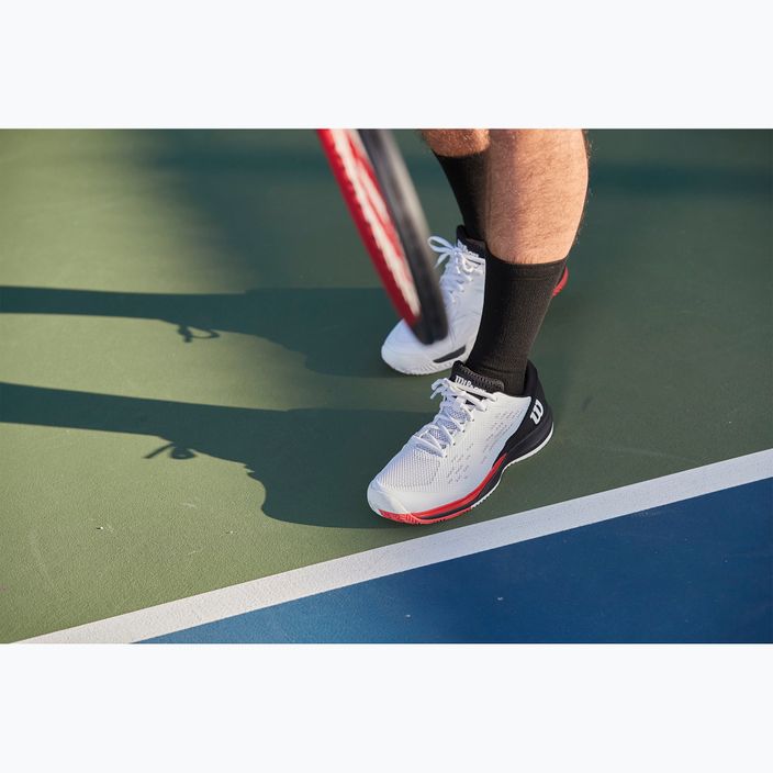 Scarpe da tennis da uomo Wilson Rush Pro Ace bianco/rosso/poppy red 11