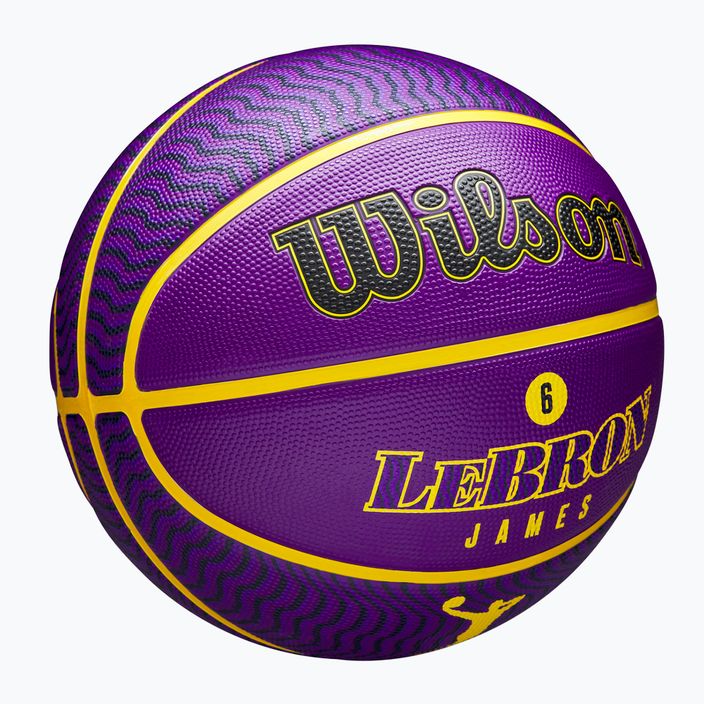 Wilson NBA Player Icon Outdoor basket Lebron viola dimensioni 7 2