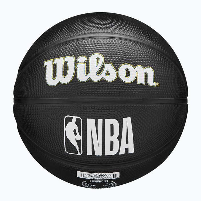 Pallone da basket Wilson NBA Tribute Mini Golden State Warriors bambino nero taglia 3 6