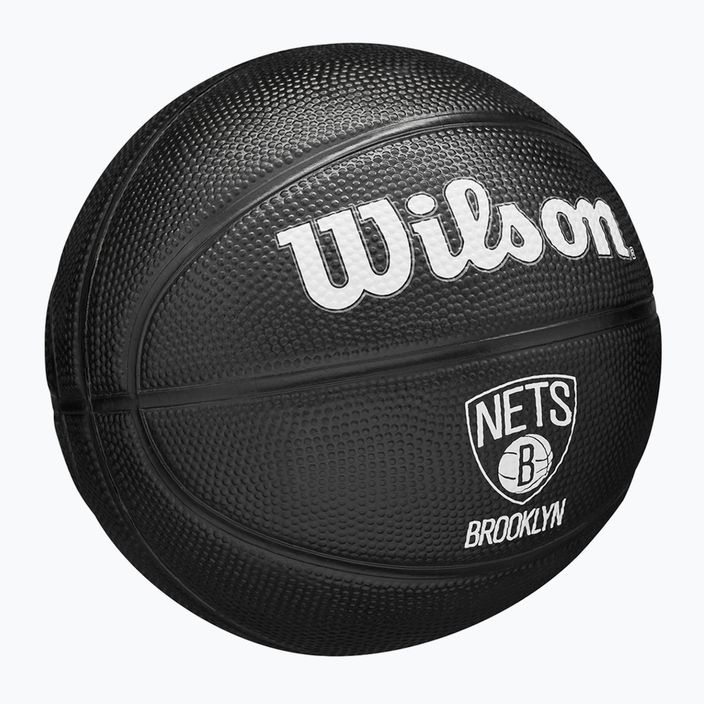 Pallacanestro per bambini Wilson NBA Team Tribute Mini Brooklyn Nets nero taglia 3 2