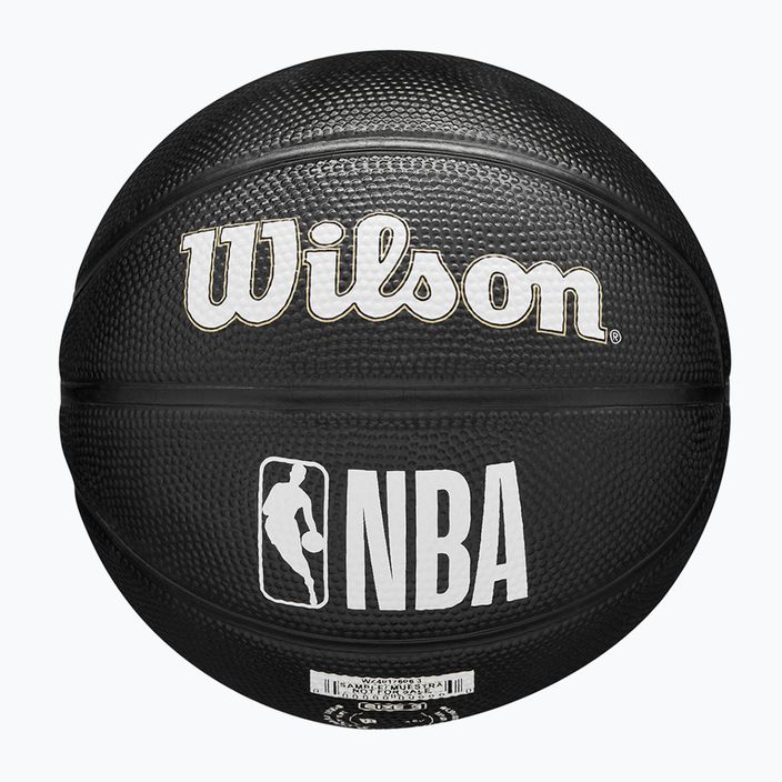 Pallone da basket Wilson NBA Team Tribute Mini Milwaukee Bucks per bambini nero taglia 3 6