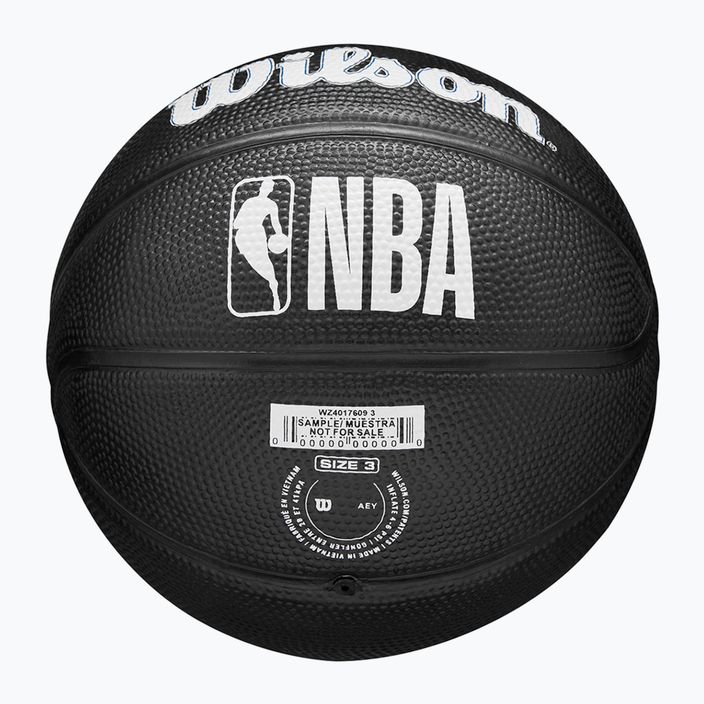 Pallone da basket Wilson per bambini NBA Team Tribute Mini Dallas Mavericks nero taglia 3 7