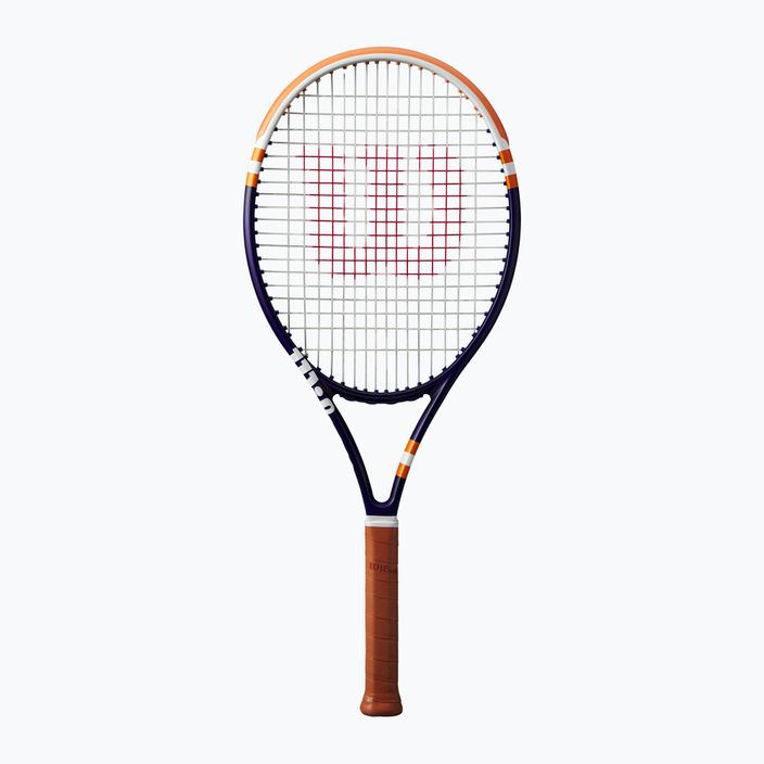 Racchetta da tennis Wilson Blade 26 Roland Garros 2023 per bambini blu navy e arancione WR128010U