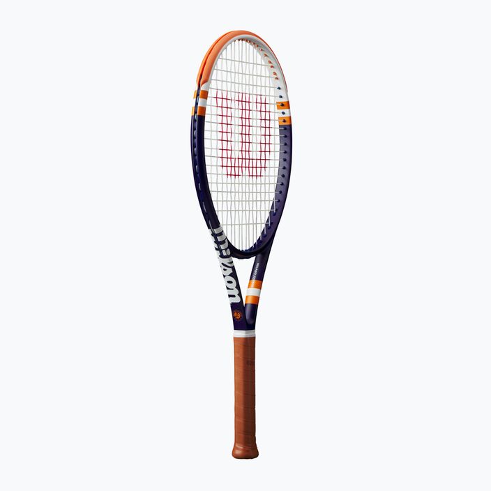 Racchetta da tennis Wilson Blade 26 Roland Garros 2023 per bambini blu navy e arancione WR128010U 2