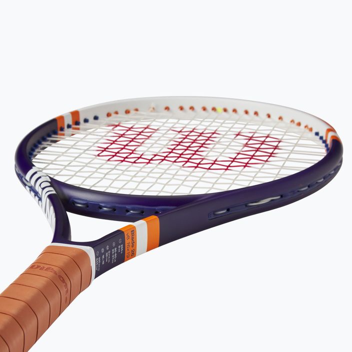 Racchetta da tennis Wilson Blade 26 Roland Garros 2023 per bambini blu navy e arancione WR128010U 5