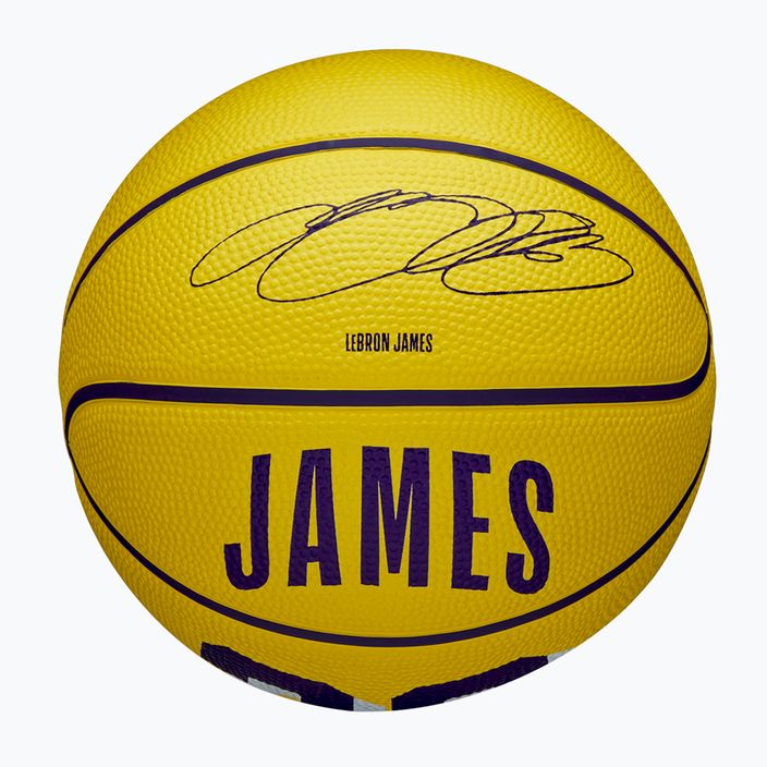 Pallacanestro Wilson NBA Player Icon Mini Lebron giallo taglia 3 bambini 4