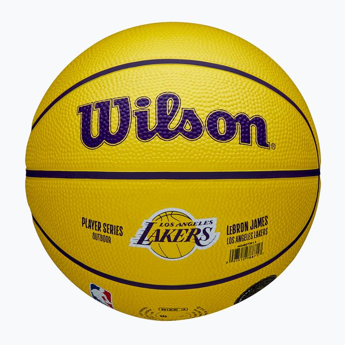 Pallacanestro Wilson NBA Player Icon Mini Lebron giallo taglia 3 bambini 5