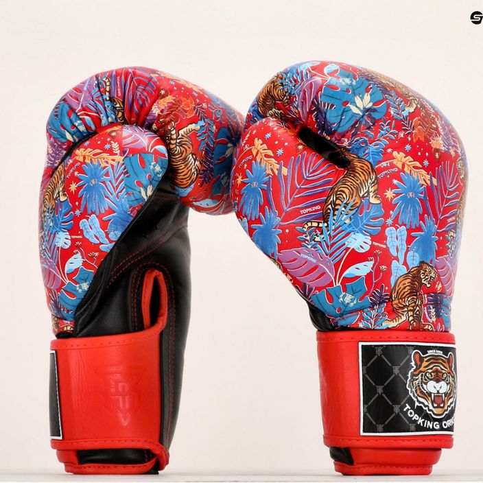 Guanti da boxe Top King Boxing Wild Tiger nero/rosso 6