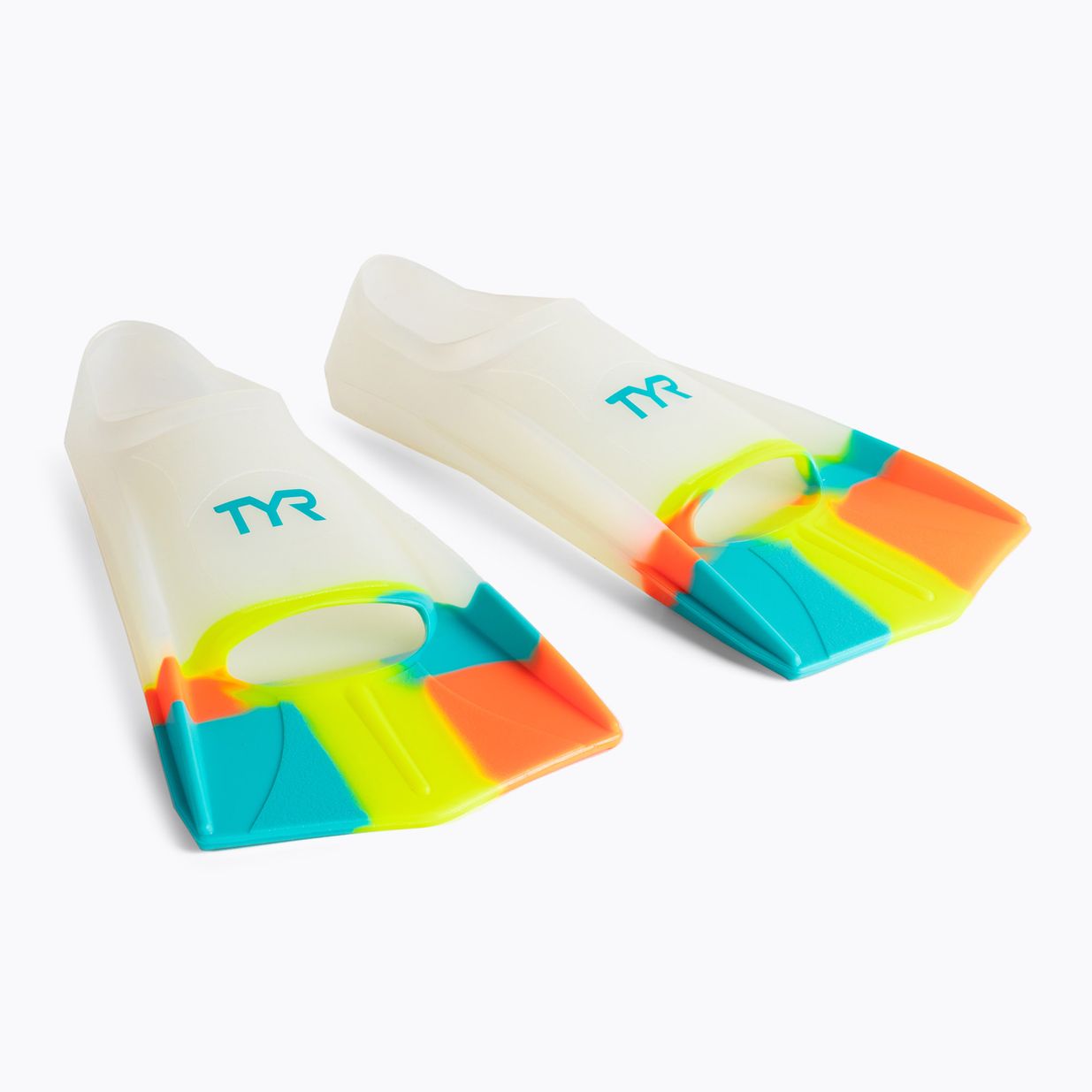 TYR Stryker Pinne da nuoto in silicone 37-38 EU bianco/multicolore