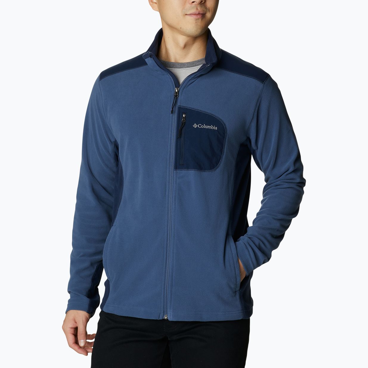 Felpa da trekking Columbia Klamath Range Full Zip uomo dark mountain/collegiate navy 3