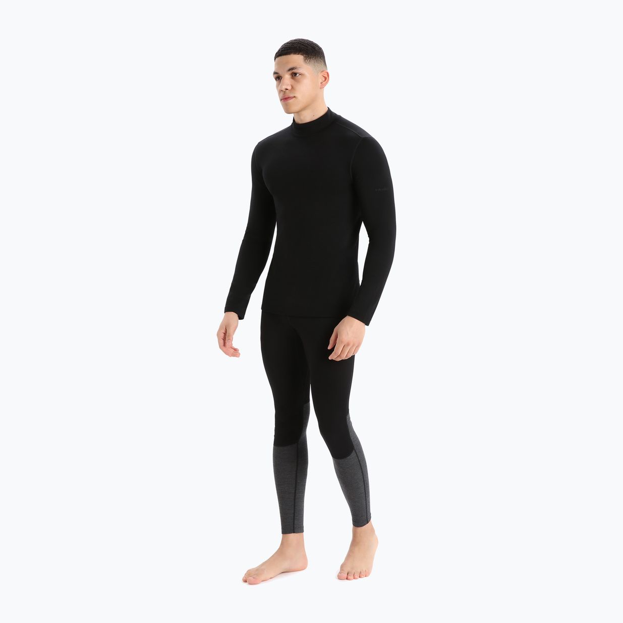 Uomo Icebreaker 260 Tech Turtleneck termico a maniche lunghe nero 6