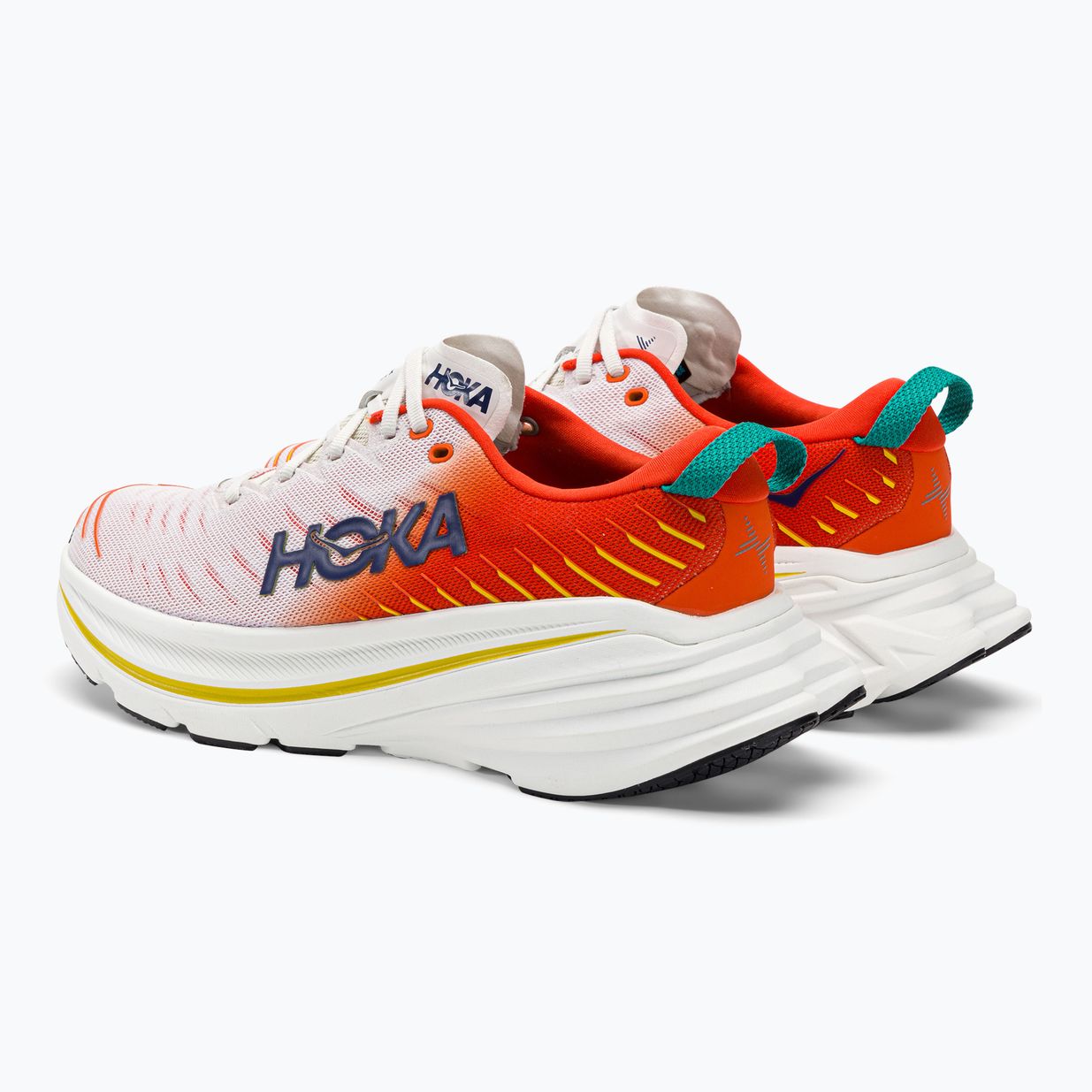 HOKA Bondi X blanc de blanc/flame scarpe da corsa da uomo 4