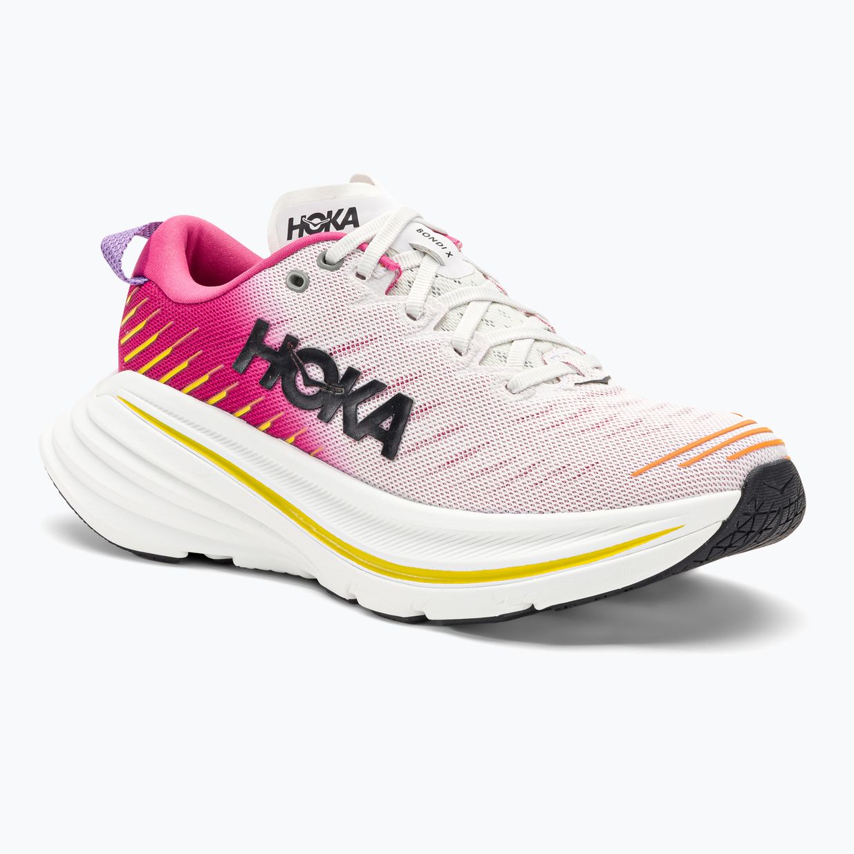 Scarpe da corsa da donna HOKA Bondi X blanc de blanc/rosa yarrow