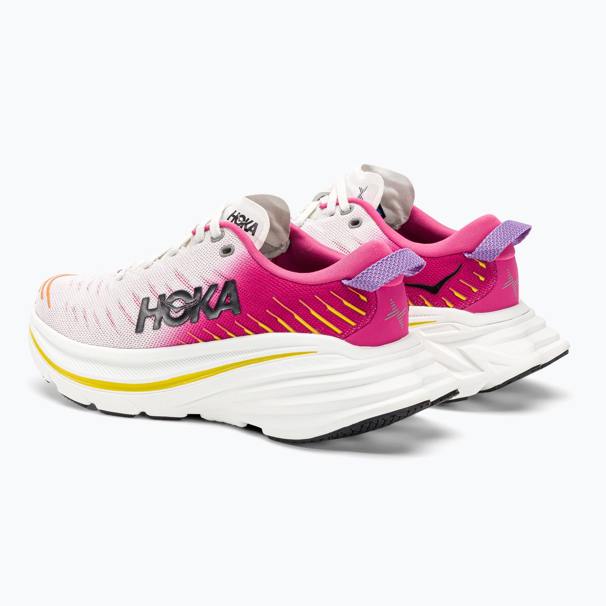 Scarpe da corsa da donna HOKA Bondi X blanc de blanc/rosa yarrow 3