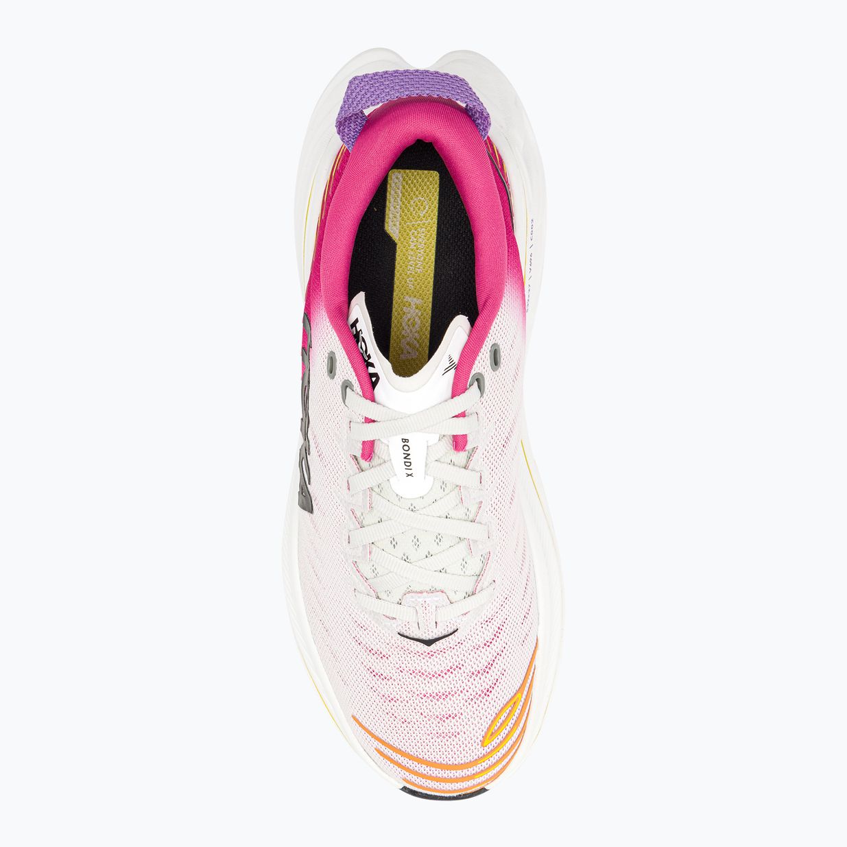 Scarpe da corsa da donna HOKA Bondi X blanc de blanc/rosa yarrow 6