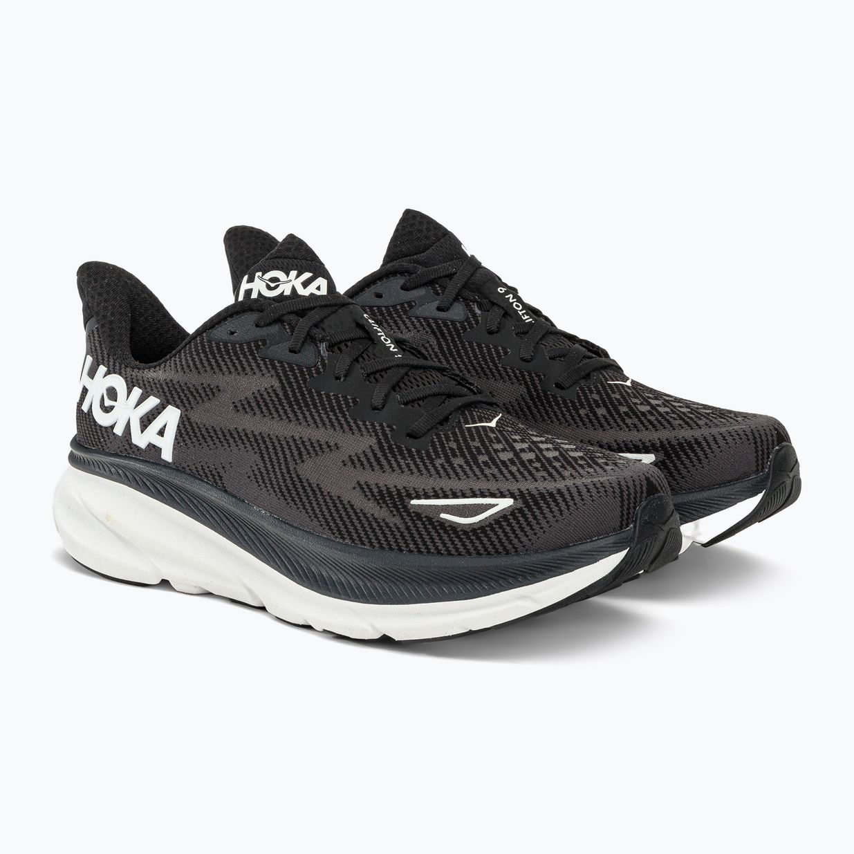 Scarpe da corsa da uomo HOKA Clifton 9 nero/bianco 3