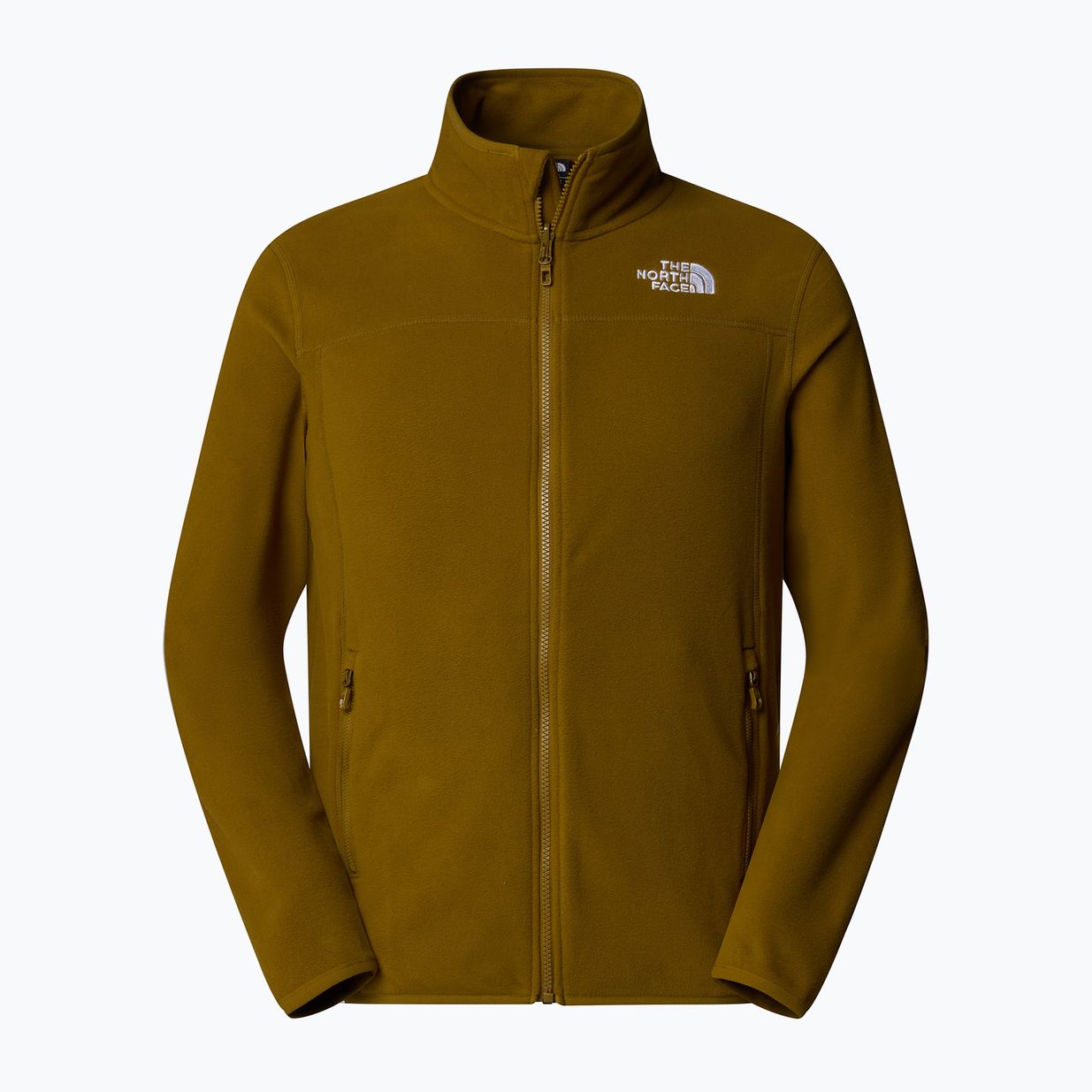 Felpa The North Face 100 Glacier Full Zip da uomo verde muschio