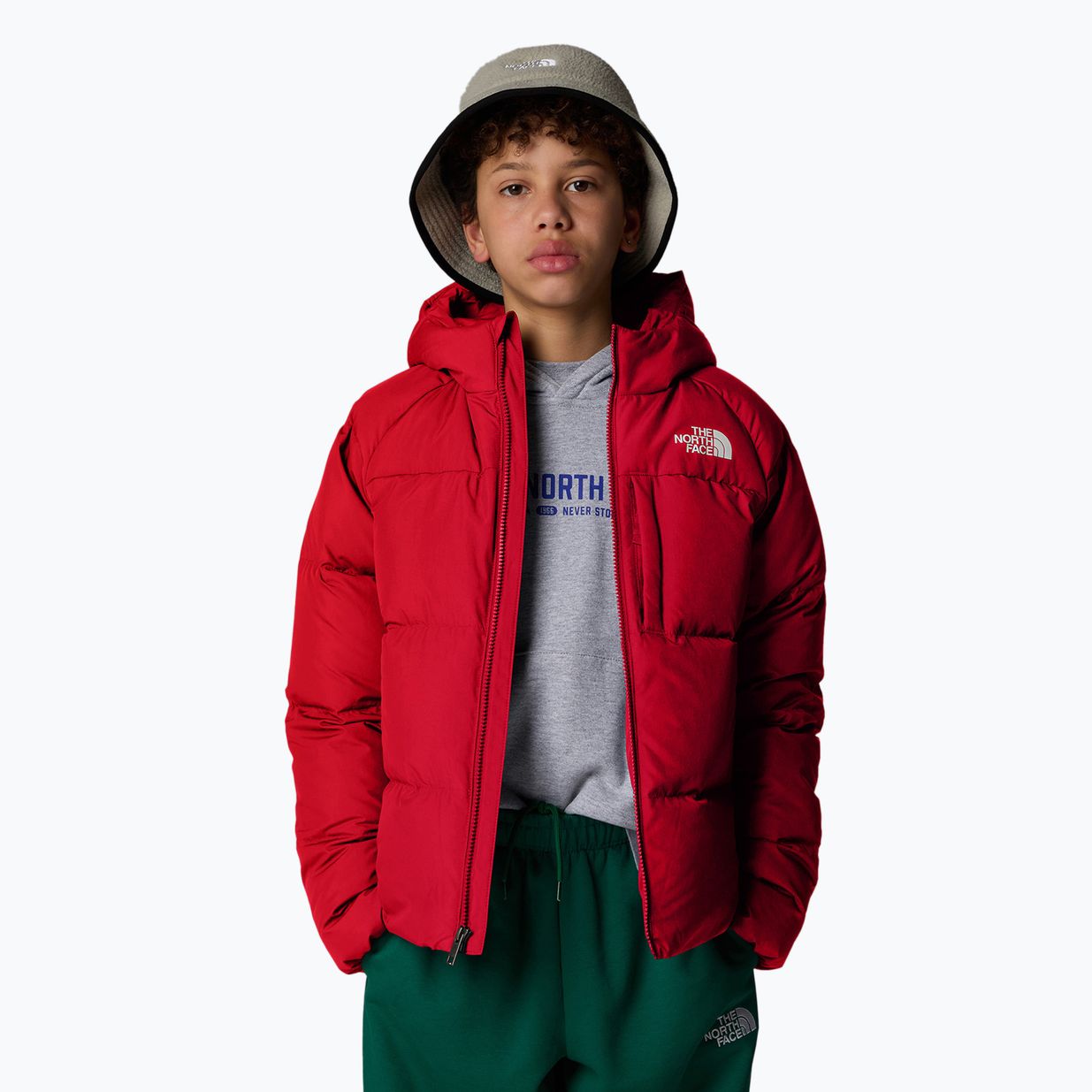 Piumino da bambino The North Face North Down Hooded rosso 4