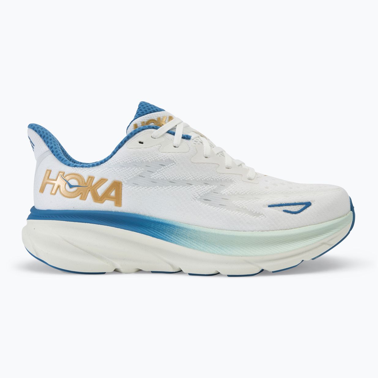 Scarpe da corsa da uomo HOKA Clifton 9 gelo/oro 2