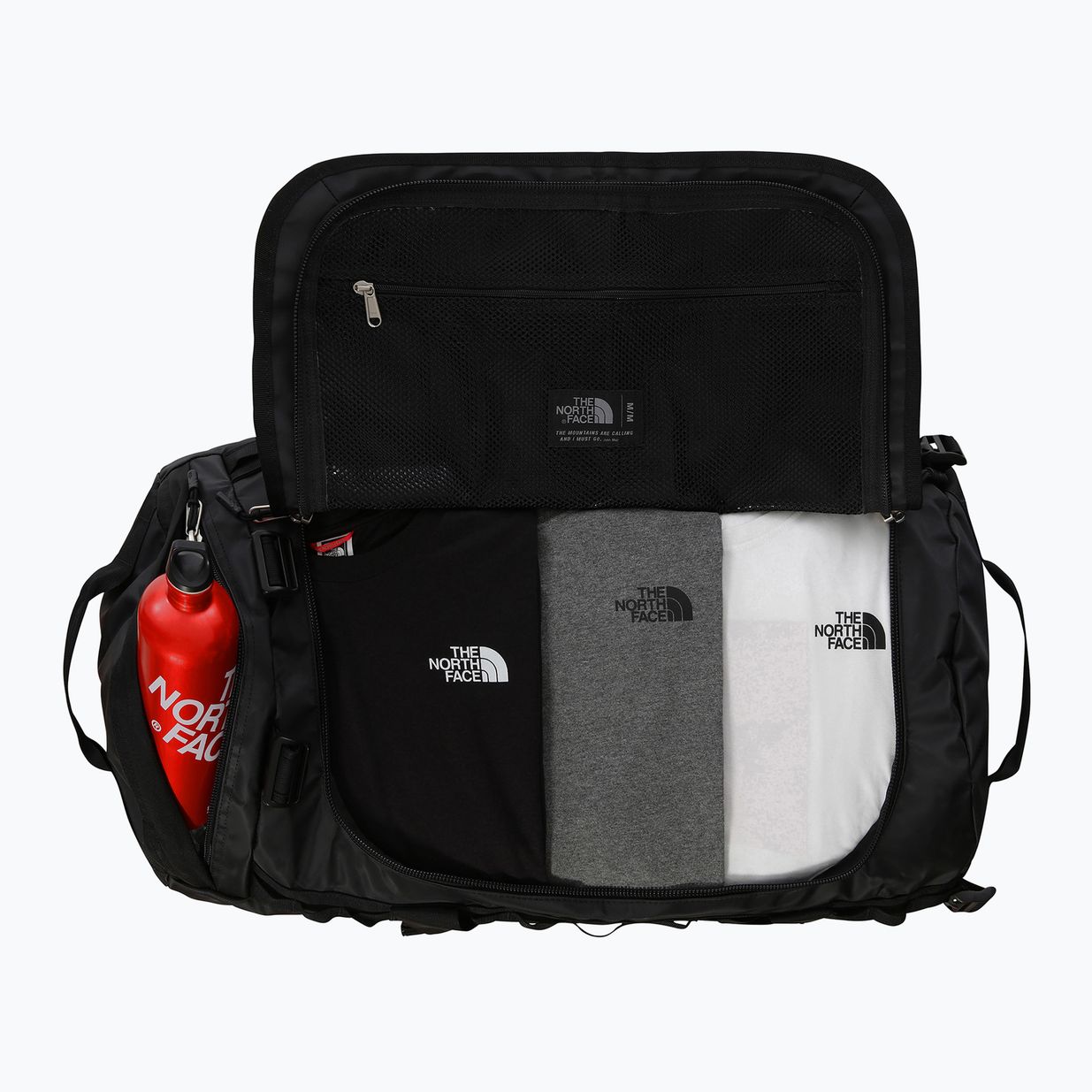 The North Face Base Camp Duffel M 71 l nero/bianco/npf borsa da viaggio 4