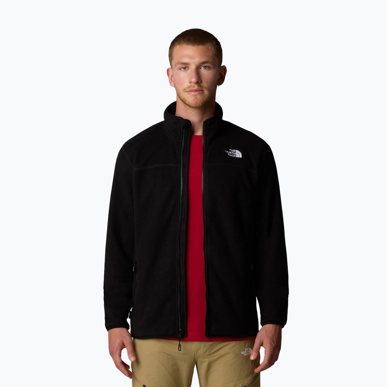 Felpa da uomo The North Face 100 Glacier Full Zip nero/npf 4