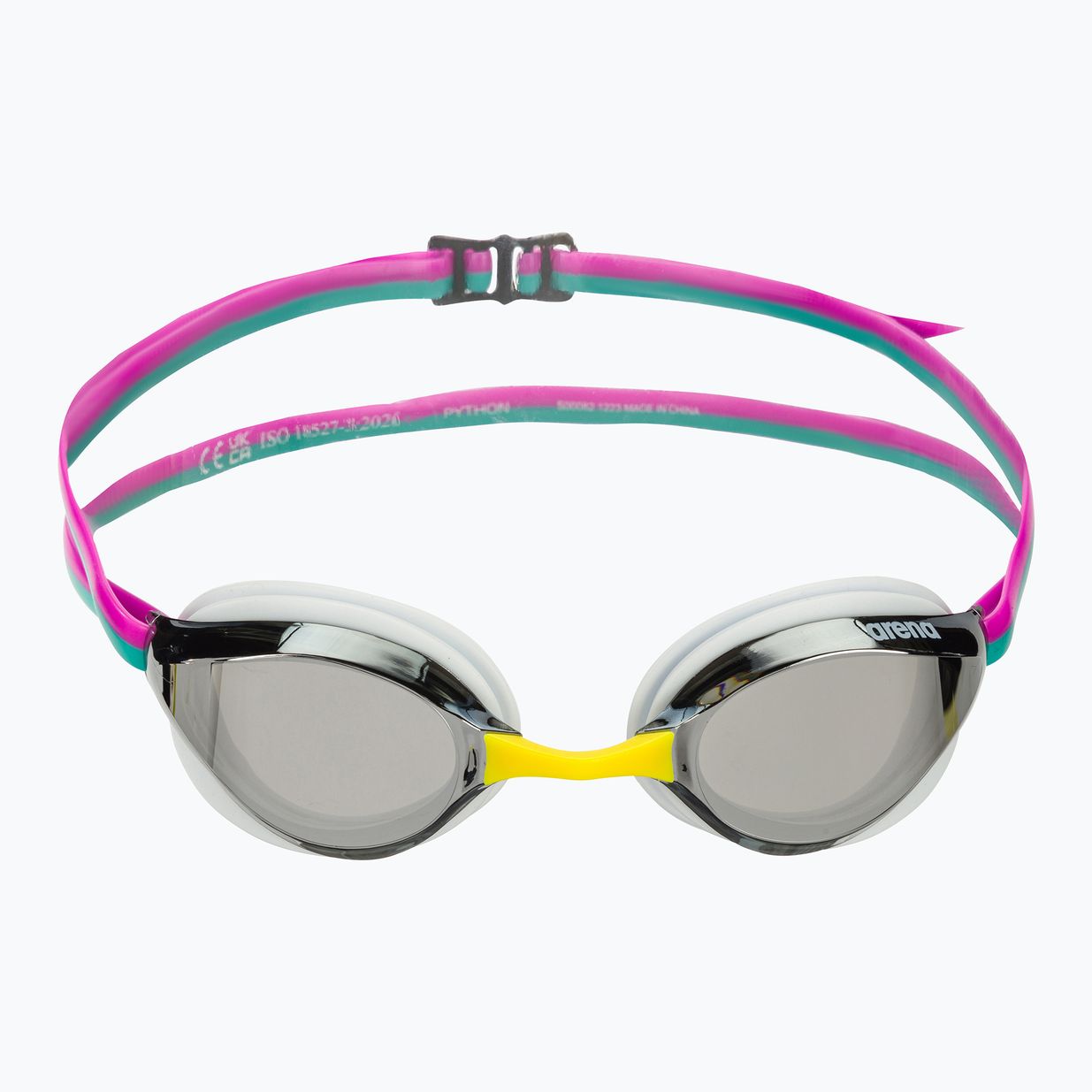 Occhialini da nuoto Arena Python Mirror argento/bianco/fucsia 2