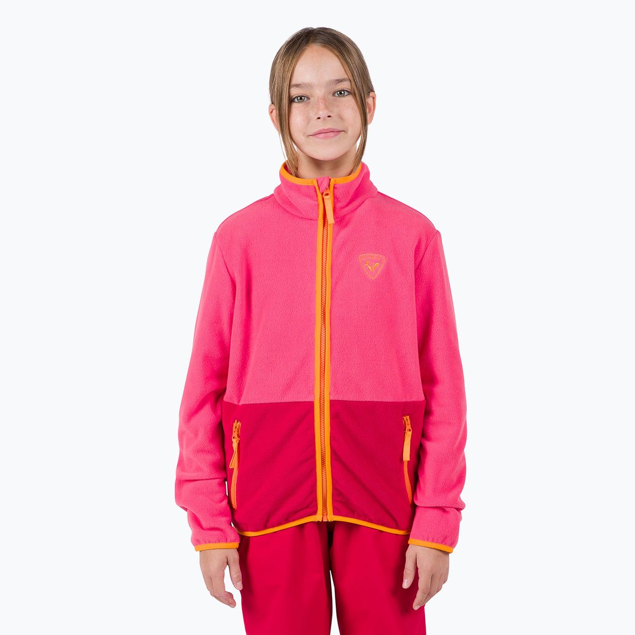 Felpa da bambino Rossignol Jr Strawpile Fleece Fz tea rose