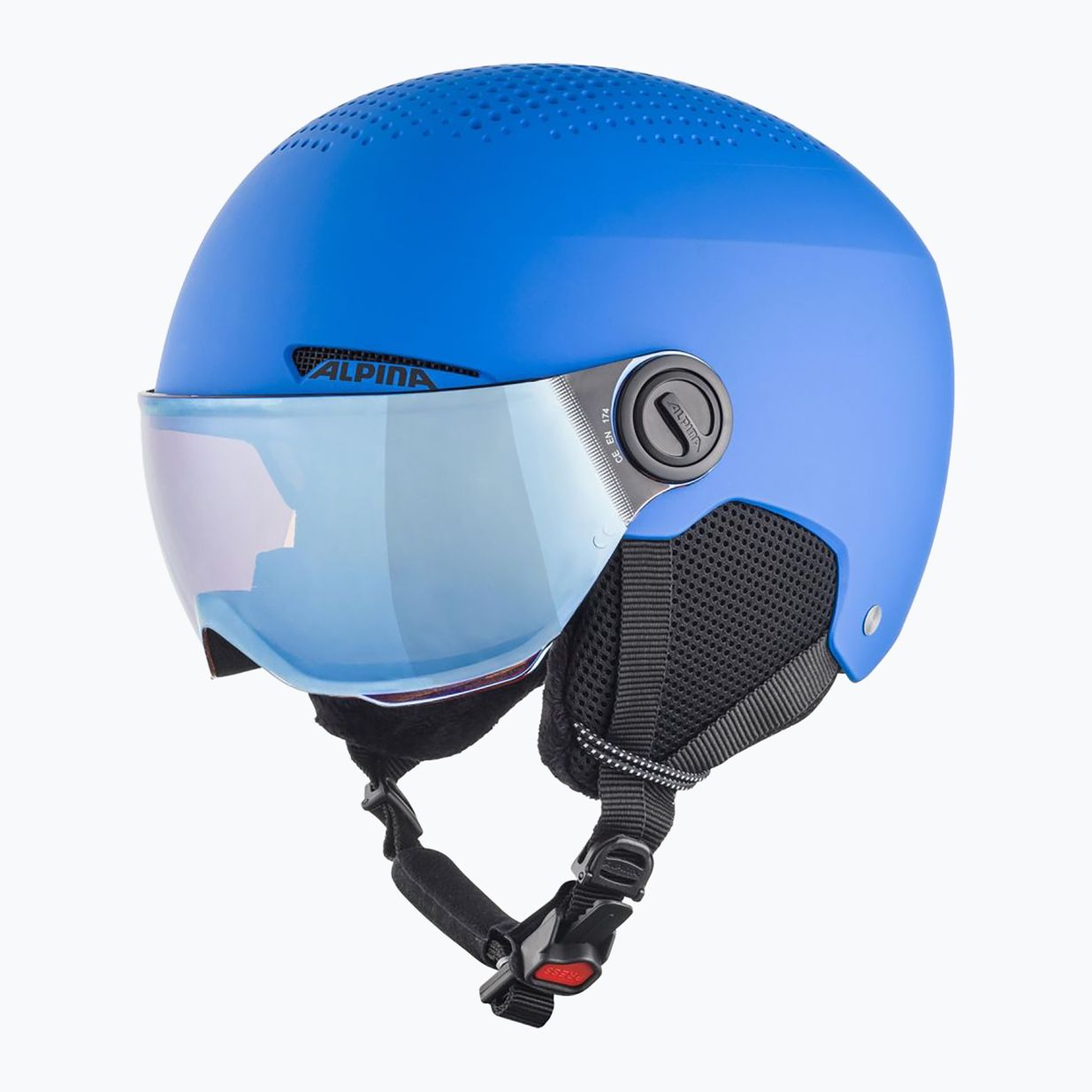 Casco da sci Alpina per bambini Zupo Visor Q-Lite blu opaco 9