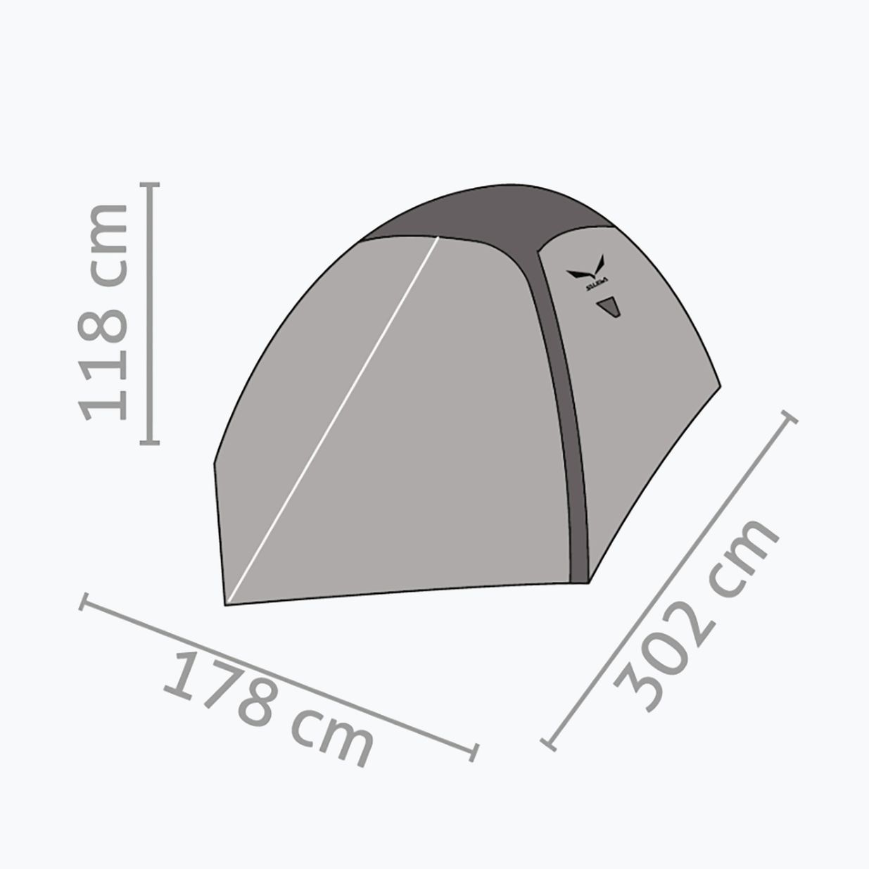 Tenda da trekking Salewa Atlas III cactus/grigio 3 persone 2