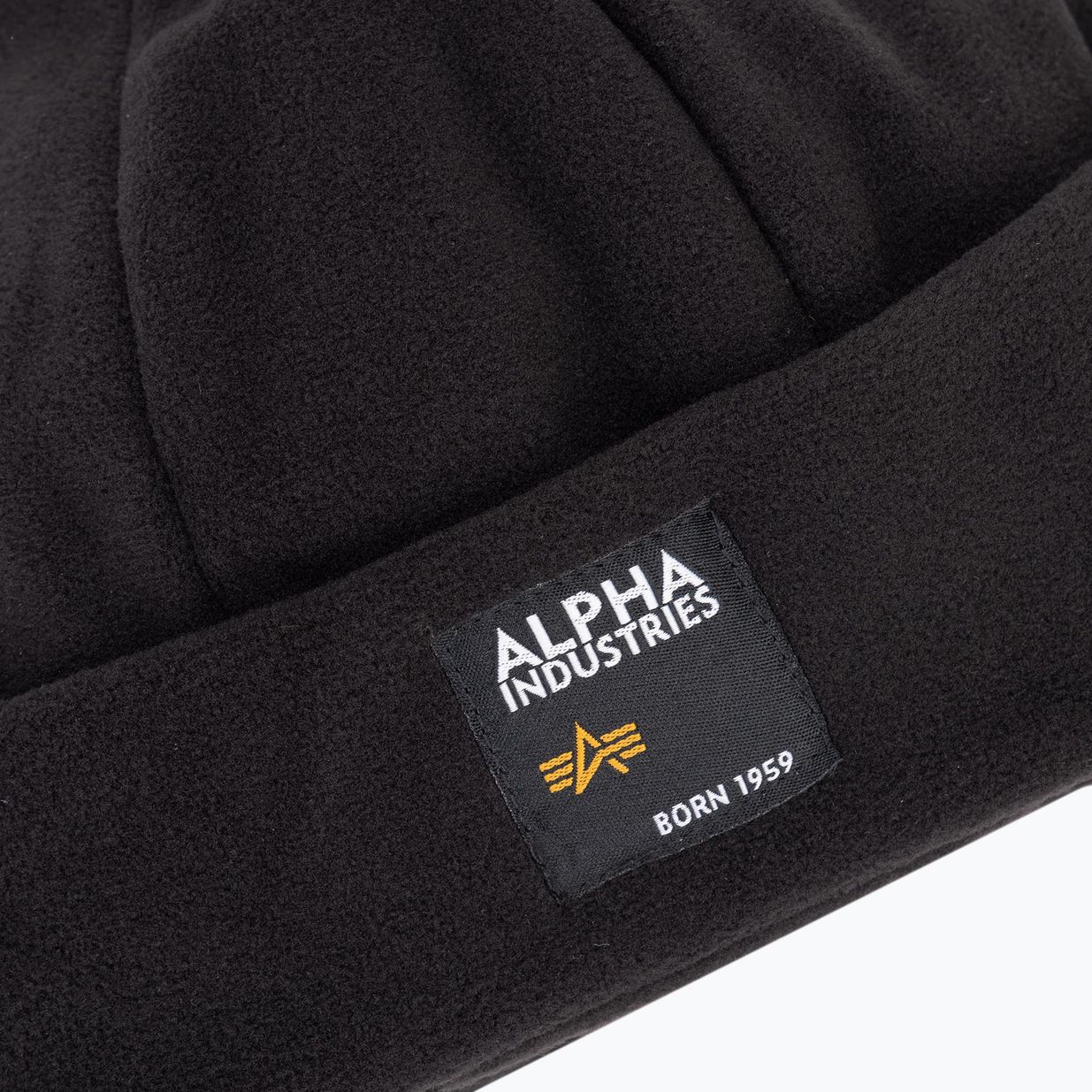 Alpha Industries Label Fleece set berretto + guanti nero 3