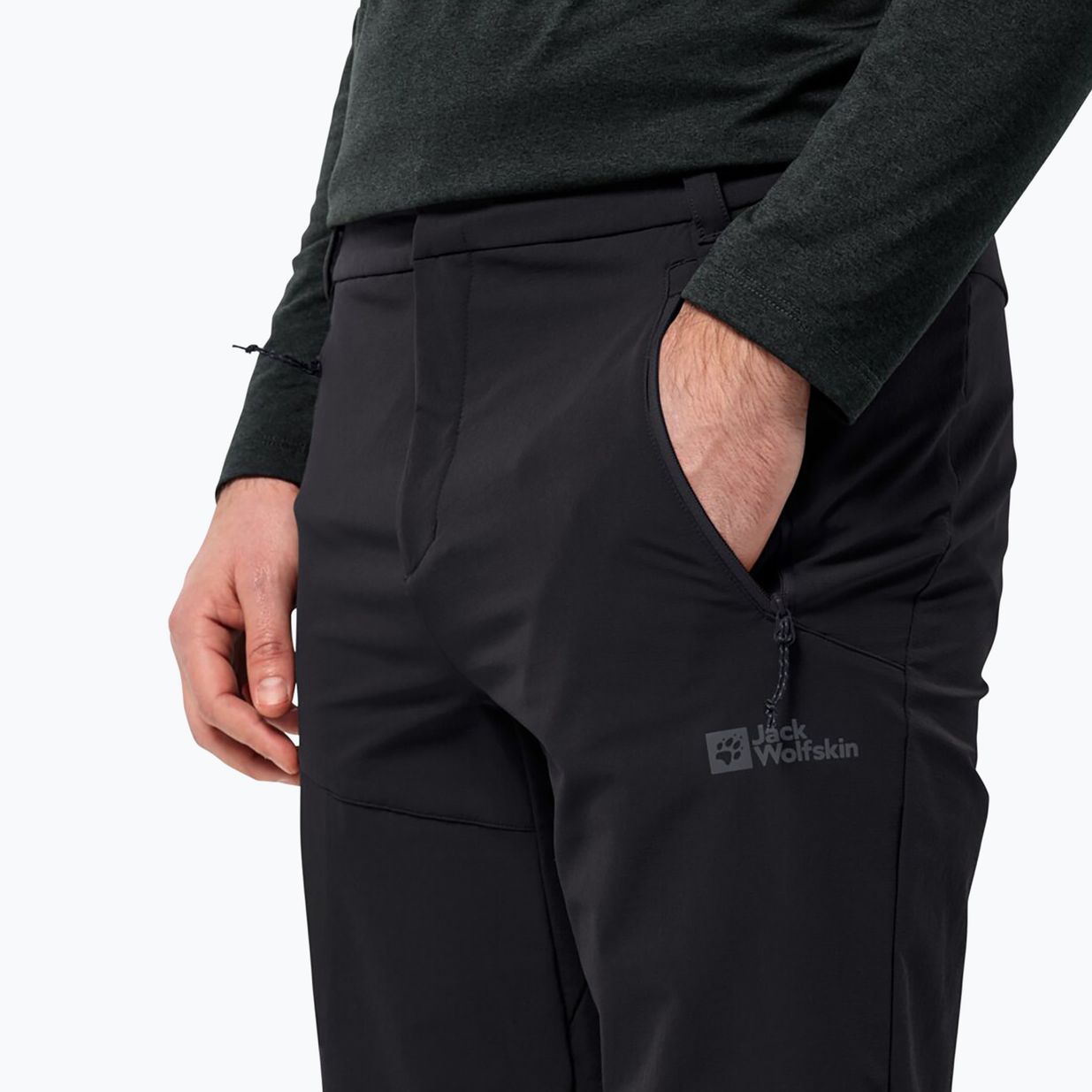 Pantaloni da trekking Jack Wolfskin da uomo Glastal Winter nero 3