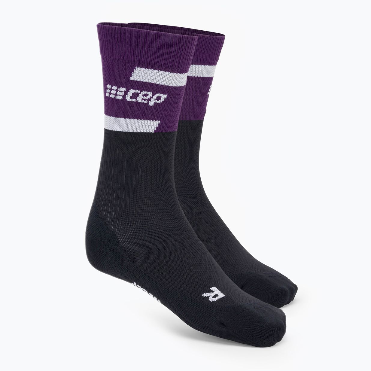 CEP Calze da corsa a compressione 4.0 Mid Cut da uomo viola/nero