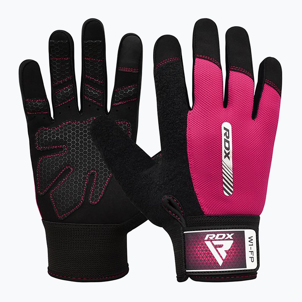 Guanti da allenamento RDX W1F Full Finger rosa