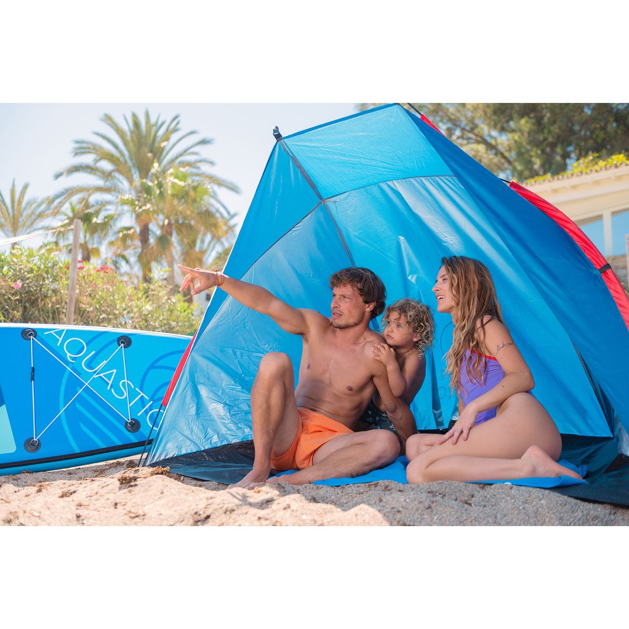 AQUASTIC Tenda da spiaggia Concielo blu 3