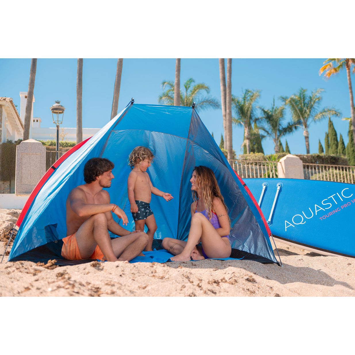 AQUASTIC Tenda da spiaggia Concielo blu 4