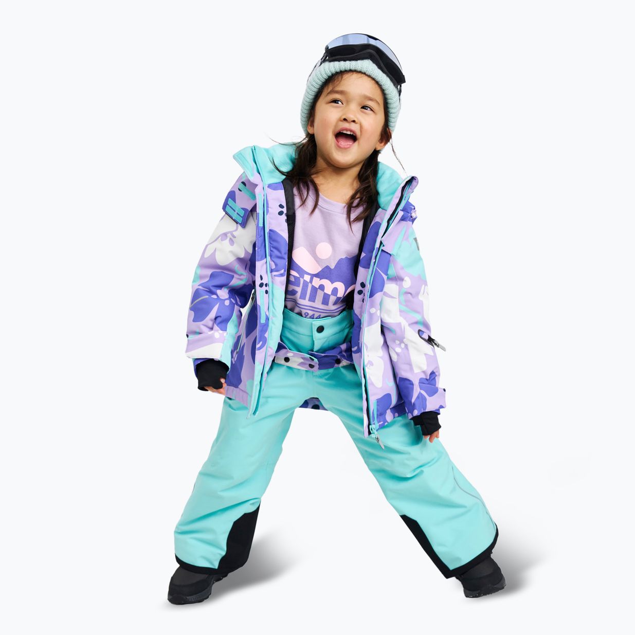 Pantaloni da sci per bambini Reima Proxima, color menta brillante 7