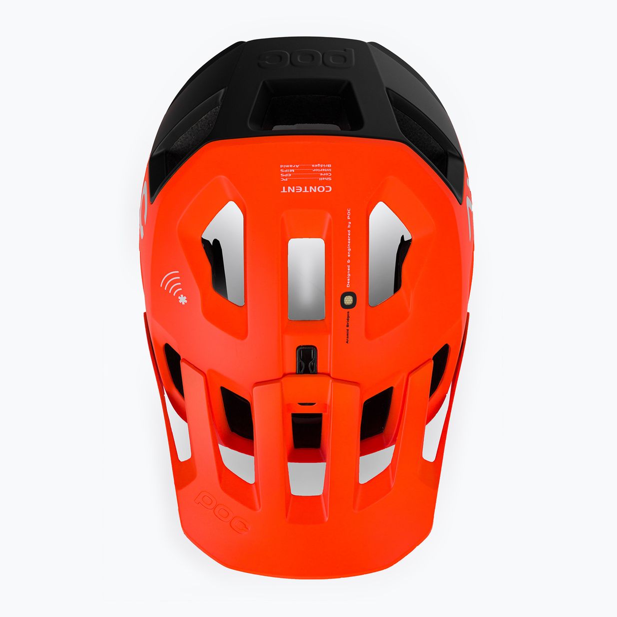 Casco da bici POC Kortal Race MIPS arancione fluorescente/uranio/nero opaco 6