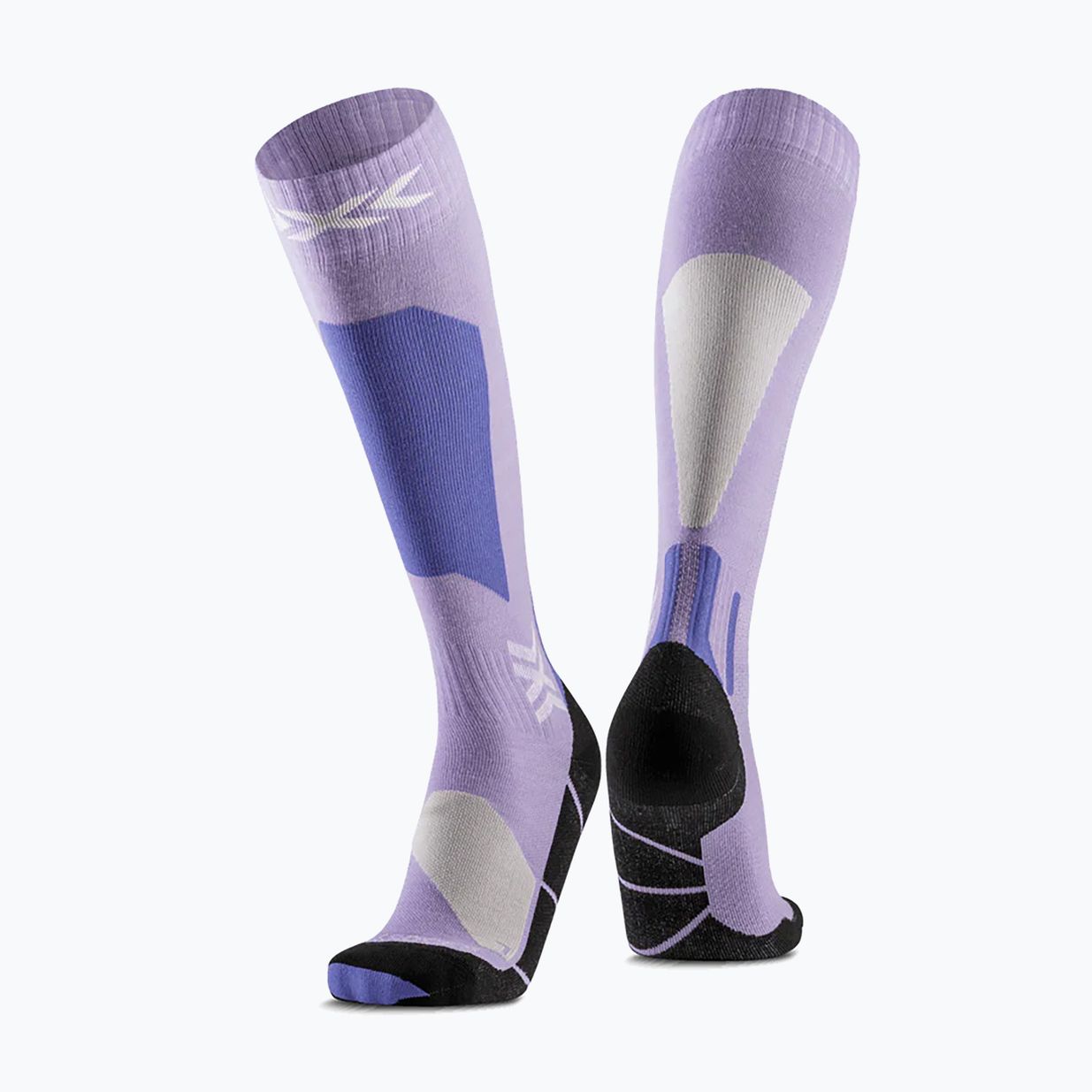 X-Socks Ski Discover Merino Otc calzini lavanda tenue/sabbia chiara