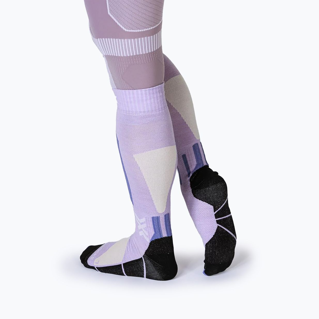 X-Socks Ski Discover Merino Otc calzini lavanda tenue/sabbia chiara 4