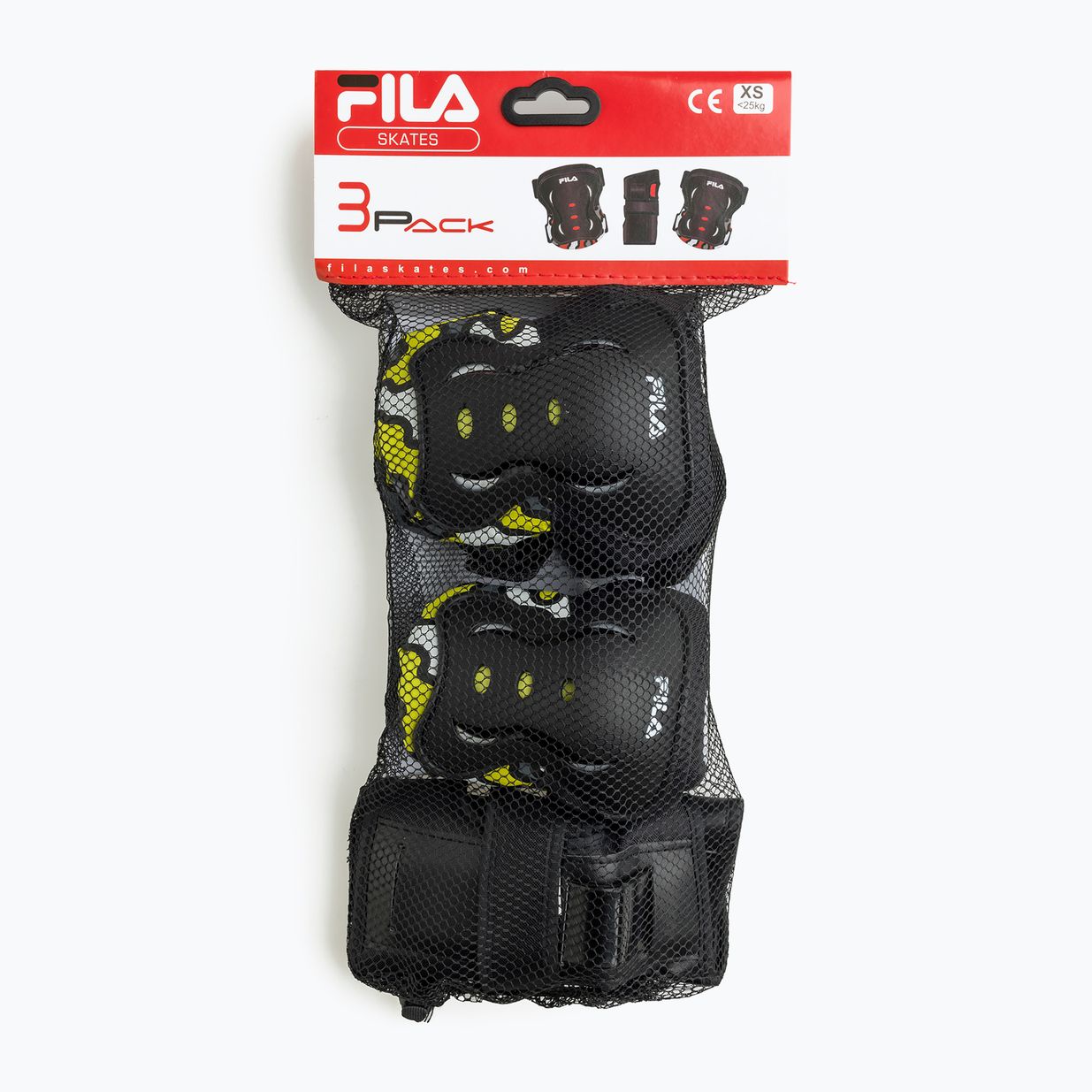 FILA FP Gears - Set di protezioni per bambini nero/giallo 9