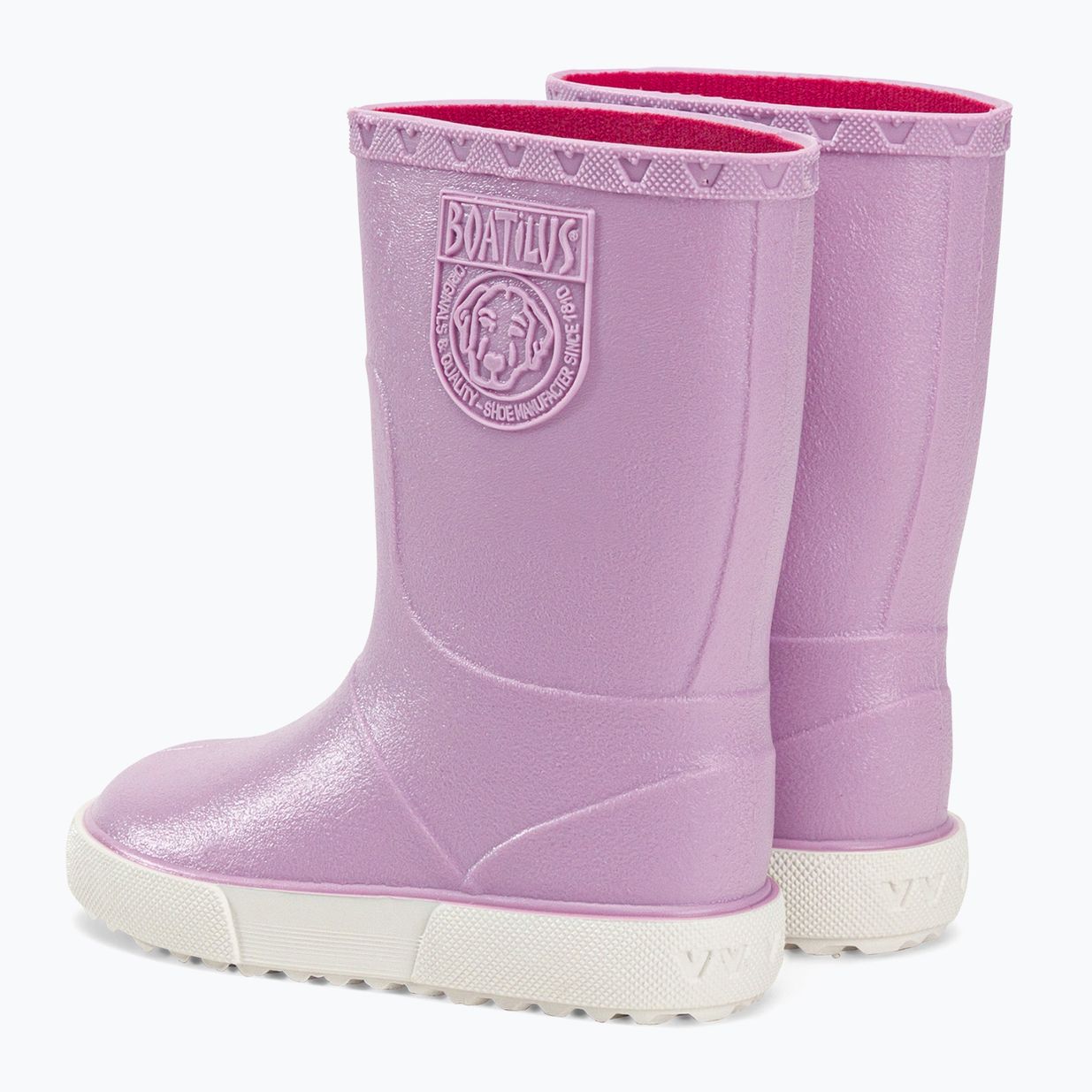 BOATILUS Nautic Bambini wellingtons lilla/bianco 3