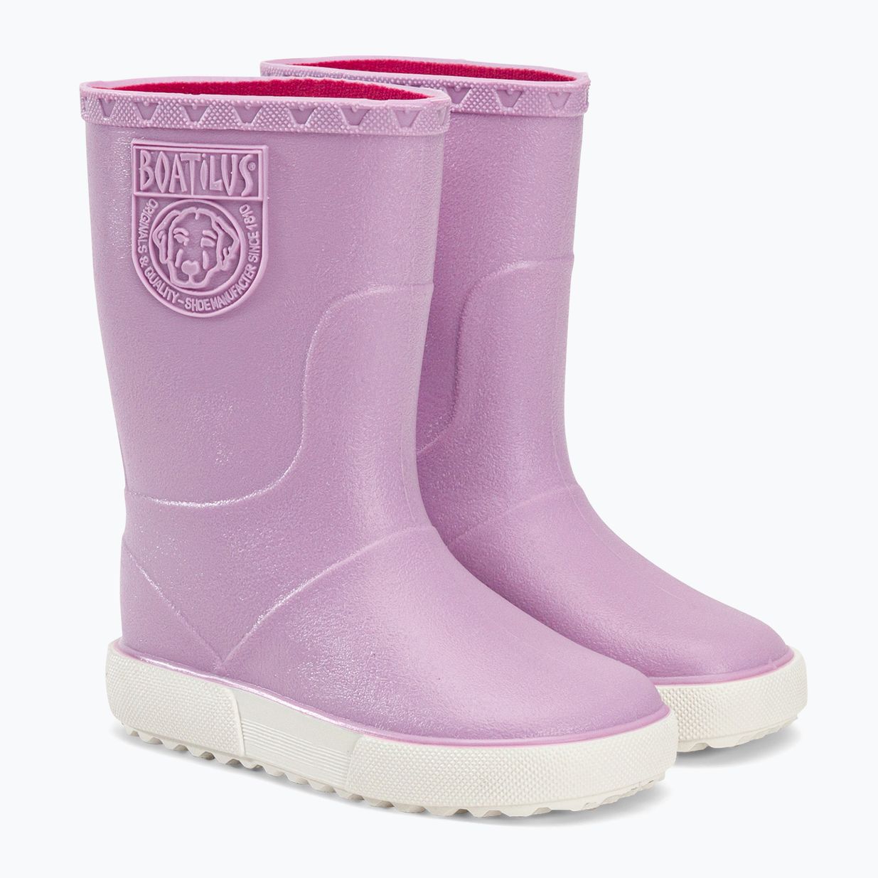 BOATILUS Nautic Bambini wellingtons lilla/bianco 4