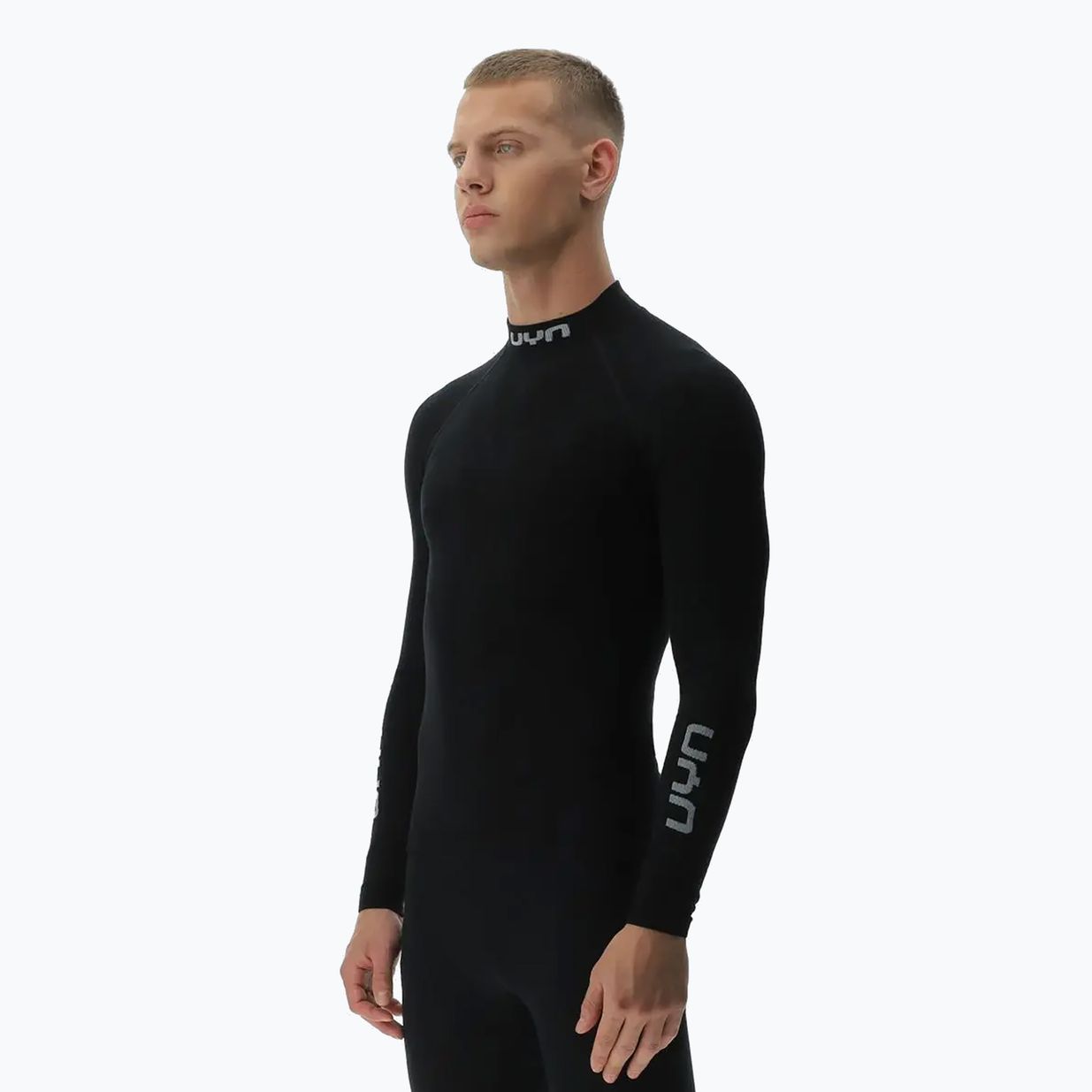 UYN Elevatyon Biomorph LS Turtle Neck manica lunga termica da uomo nero 4